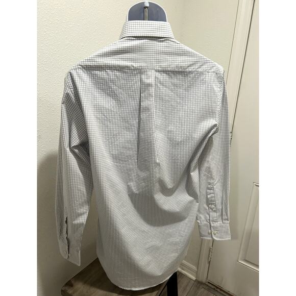 Club Room Mens Regular Fit Shirt Check Size Small (14-14.5) Color: Harbor Mist - Picture 5 of 6